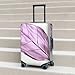 QSMBNET Travel Luggage Cover Lilac Leaves Spandex Suitcase Protector Washable Baggage Covers Fashion Elastic Scratch-Resistant Luggage Cover Protector Fits 18-32 Inch Luggage
