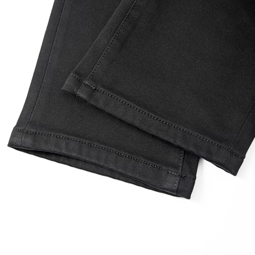 Men's Classic Straight Leg Jeans, Black Denim, 5-Pocket Design4