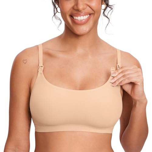 Image of MOMANDA Inbarely Seamless Nursing Bras for Breastfeeding Soft Unlined Maternity Bralettes for Pregnancy and Postpartum