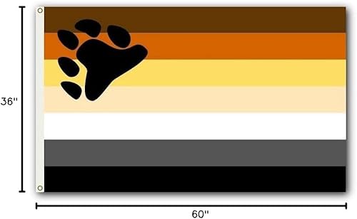 Miniatura 6 de Bandera para exteriores de SSK de poliéster resistente al clima por ambos lados. Tamaño grande 3 pies por 5 pies, Bear Pride