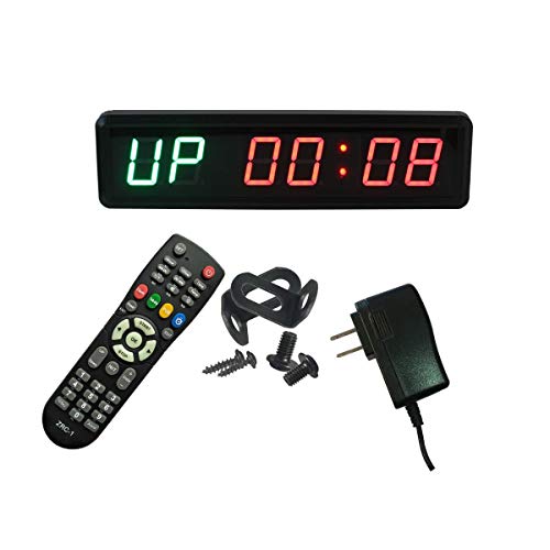 Ledgital Interval Timer with Remote 1.8" Crossfit Clock for Workouts | 13.4" Wx4
