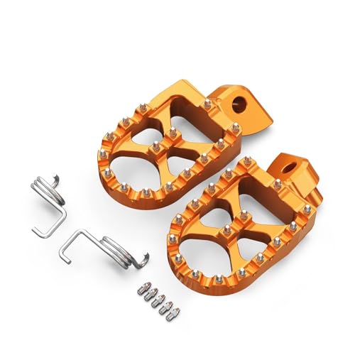 Repose-Pieds Orange pour Moto KTM EXC 300 et SXF 250 avec Broches de Fixation