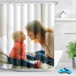 Cortinas Personalizadas Cortina de ducha personalizada, añade tu propia foto o diseño, cortina personalizada de fondo de imagen personalizada (80 x 72 pulgadas)