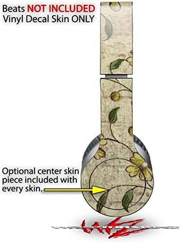 Skin Decal Wrap Works with Original Beats Solo HD Headphones Flowers and Berries Yellow Skin Only (Headphones NOT Included)