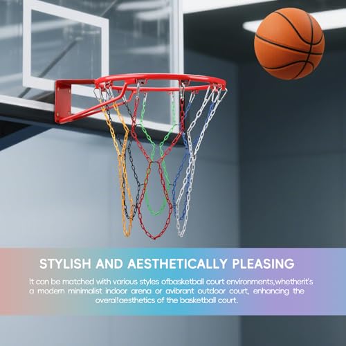 Image of Basketball Net Heavy Duty Replacement,Carbon Steel Chain Basketball net