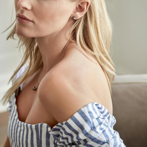 The Pearl Source Real Pearl Pendant for Women with Genuine AAA Quality Black Tahitian Cultured Pearl with Infinity Design | 14K Gold Plated 925 Sterling Silver Necklace3