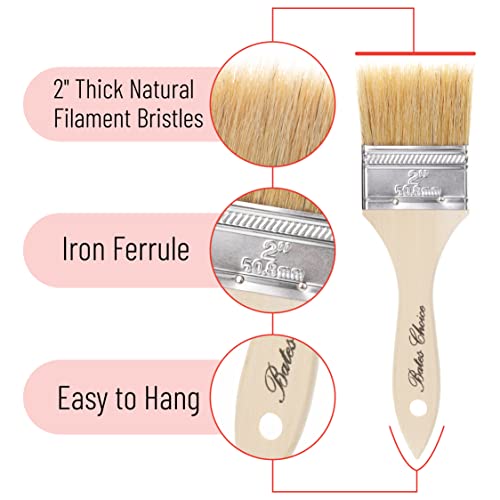 Bates- Chip Paint Brushes, 2 Inch, 9 Pack, Chip Brush, Brushes For Painting, Paint Brushes, 2 Inch Paint Brush, Stain Brushes For Wood, Natural Bristle Paint Brush, Chip Paint Brushes For Paint #TOP2