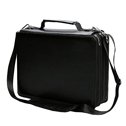 Image of Marker Pen Organizer Case 168 Slots Large Capacity with Handy Wrap Portable Multilayer Holder for Watercolor Pencils & Gel Pen Markers(Black)