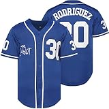 The Sandlot Benny The Jet Rodriguez Michael Squints Palledorous Alan Yeah-Yeah McClennan Bel Air 3D Print Baseball Jersey (XX-Large, 30W-Blue)