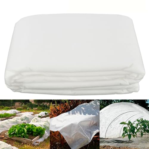 3 x 10M de toile d'hivernage pour plantes protection contre le gel, 35g/m² toile de jardin protection hivernale pour plantes, couverture de protection pour plantes, blanc protection des plantes hiver