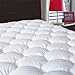 DROVAN Waterproof Mattress Pad Cover Queen Size - Breathable Soft Fluffy - Pillow Top Cotton Top Down Alternative Filling Cooling Mattress Topper