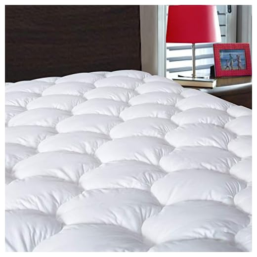 DROVAN Waterproof Mattress Pad Cover Queen Size - Breathable Soft Fluffy - Pillow Top Cotton Top Down Alternative Filling Cooling Mattress Topper