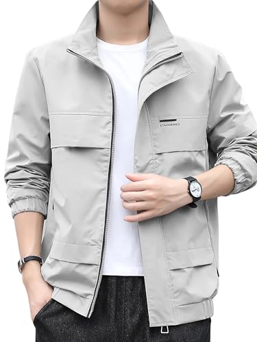 Lymio Jackets || Jacket for men || Lightweight Outwear Jacket (J-11-Grey-L)