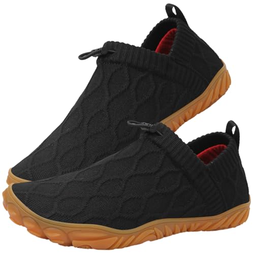 Men's Hiking Sneakers Knitted Non-Slip Walking Shoes Slip-On Breathable Mesh Outdoor Shoes Boating Surfing Walking