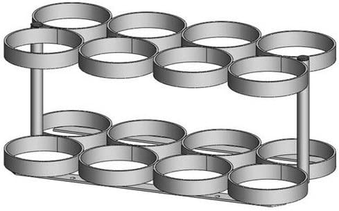 FWF Oxygen Rack for 8 (D OR E Style) CYLINDERS Diameter of 4.3" Made in USA