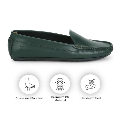 Image of YOHO Bliss Comfortable Slip On Formal Loafer for Women | Stylish Fashion Moccasins Range | Cushioned Footbed Finish | Flexible | Style & All-Purpose | Formal Office Wear Shoe
