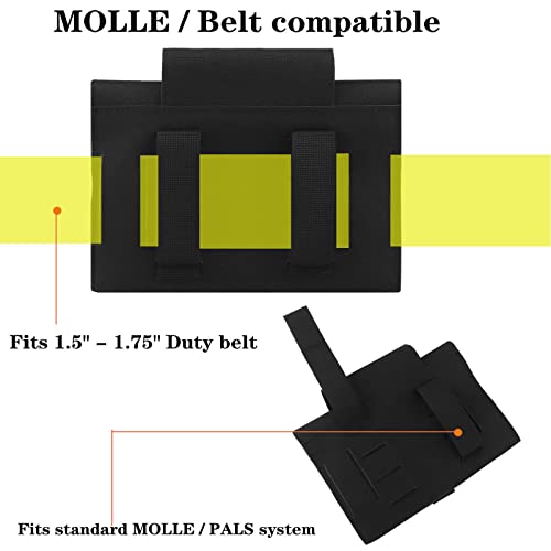 Hdlsina Tactical Belt Medical Pouch Stretchy Fabric Bag Body Compact Admin Pouch Emt First Aid Pouch Ifak Utility Pouch Trauma Kit Organizer Tourniquet Holder (Black) #TOP1