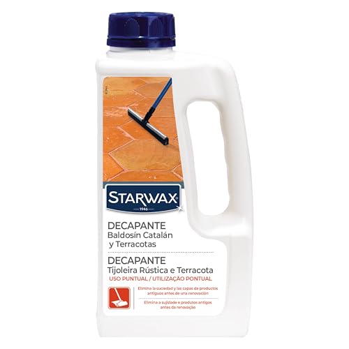 STARWAX Decapante para Baldosas y Suelos de Terracota Deja el preparado para renovación Sin aclarado
