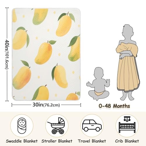 Custom Fruit Yellow Fruit Blanket for Baby Soft Custom Made Picture Name Blankets for Newborns, Infants, & Toddlers 30x40in Regalos para Bebes recien nacidos3