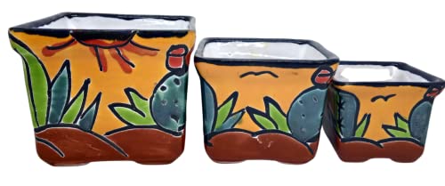 Mini pots de fleurs mexicains en céramique Talavera ECONIA - Cadeau artisanal idéal - 6