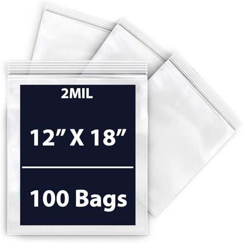 Reclosable Zip Poly Bags, 2Mil 12