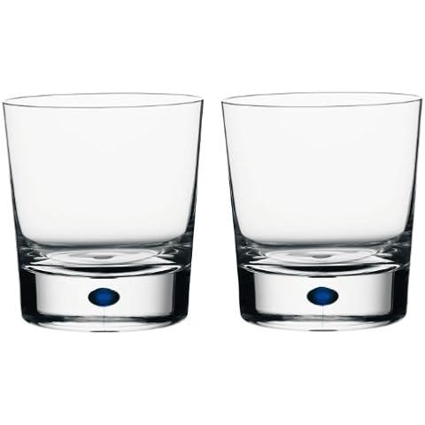 Orrefors Intermezzo Blue 11 Ounce Double Old Fashioned Glass, Set of 2 Cover