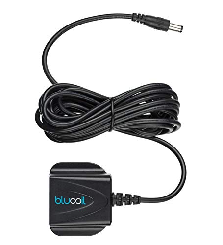 Blucoil 9.6V 200mA Power Supply with Slim UK Plug AC Adapter Center Negative and Over Voltage, Short Circuit Protection - Compatible with BOSS Metronomes/Drum Machines and EHX Effects Pedals 