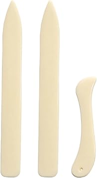 3 Pcs Paper Creaser Set, Curved & Straight Bone Folders, Paper Scoring Tools for Folding, Creasing, Scrapbooking, Card Making, Bookbinding & Leathercraft