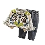 [YJSO] キッズ ベビー服 3点セット セットアップ 子供服 上下セット ベスト 長袖 男の子 カラー6 女の子 110 秋服 春服 ボーイズ おそろい 洋服 オシャレ 長袖Tシャツ 子供服 キッズ ベビー 男の子 ボーイズ 普段着 春秋１歳 ２歳 ３歳