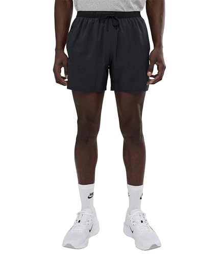 Nike Herren Stride Shorts, Black/Black/Reflective Silv, L EU