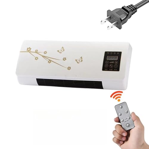 冷暖両用移動式小型エアコン、ミニ冷暖房ファン 移動式壁掛けリモコン付き タイミングー 低騷音 操作簡単 一体型機器 工事不要、壁取付け可能、移動、16度から35度まで調節ポータブルエアコン 年中使える 温風機能 除湿機能