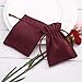 XULIANYI 50pcs Velvet Jewelry Bags Christmas Wedding Candy Bags Party Decoration Drawable Pouches Gift Pouches Jewelry Packaging Display-Wine Without Logo,12x16cm
