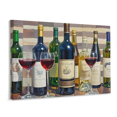 Toile murale de Noël style vin pour décorer votre salon chaleureux