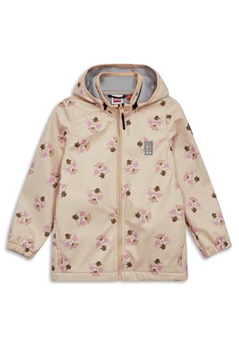 Kabooki LEGO Kinder Softshelljacke für Jungen und Mädchen | Wasserdicht (8.000 mm) & Atmungsaktiv | Outdoor Übergangsjacke mit abnehmbarer Kapuze & Reflektoren
