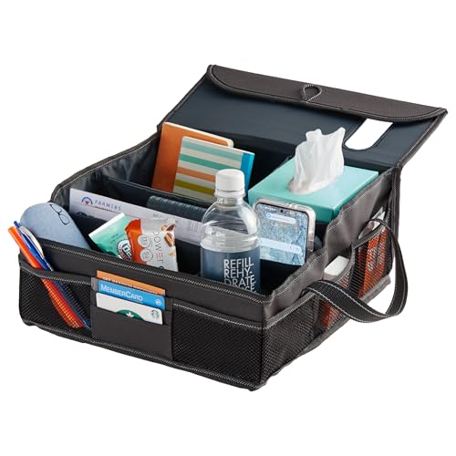 High Road Car Front Seat Organizer with Tissue Holder and Divided Storage Compartments