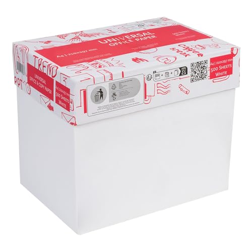 Basic Druckerpapier DIN A4 – 2.500 Blatt (5 x 500 Blatt) – Weißes Universal Office Paper Kopierpapier - CIE Weiße 160 – Ideal für Büro und Heim (1 Karton | 2.500 Blatt)