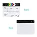 Coolbuy112 Movie Directors Clapboard, Photography Studio Video TV Acrylic Clapper Board Dry Erase Film Slate Cut Action Scene Clapper with a Magnetic Blackboard Eraser and Two Custom Pens