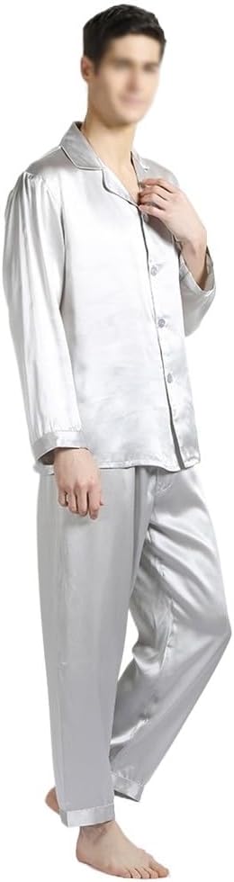Two Piece Set With Silk And Pajamas Men's Spring And Autumn Home