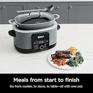 Ninja Foodi PossibleCooker PRO 8.5Qt Multicooker, 8-in-1 Slow Cooker, Dutch Oven, Steam, Bake, Roast, Sear, Sauté, Bread Maker & Warmer, Glass Lid, Integrated Spoon & Nonstick Pot - Salt Gray Ninja Foodi PossibleCooker PRO 85Qt Multicooker 8 in 1 Slow Cooker Dutch Oven Steam Bake Roast Sear Saute Bread Maker Warmer Glass Lid Integrated Spoon Nonstick Pot Salt Gray