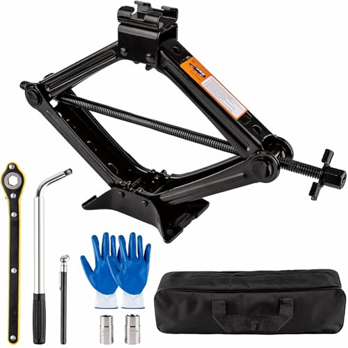 Beaiguna Portable Car Jack Kit, 2 Ton (4409 lbs) Scissor Jack for Car, Upgrade Emergency Spare Tire Changing Repair Kit, Scissor Jack Kit with Lug Wrench, Universal Vehicle Scissor Lift Jacks for SUV by Beaiguna - Used condition - US$24.05