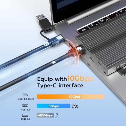 Caja externa para SSD M.2 PCIe NVMe Dual Bay MAIWO miniatura 3