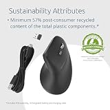 Mysz bezprzewodowa Kensington Pro Fit Ergo MY630 EQ. W 55% wykonana z tworzyw sztucznych pochodzących z recyklingu(PCR), do 4 miesięcy pracy na jednym ładowaniu (K72482WW)