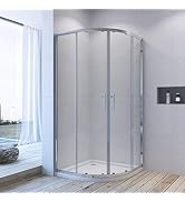 AQUABATOS Eckdusche 110x90 Cm – Schiebetür-Duschkabine Mit ESG-Sicherheitsglas (ohne Wanne)