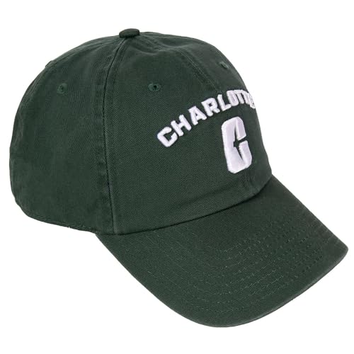 Desert Cactus University of North Carolina Charlotte Baseball Hat UNCC Forty Niners 49ers Embroidered Cap Adult (Style D) Green
