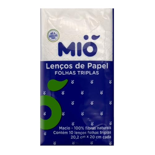 Lenço De Papel Mió De Bolso Folhas Tripla 10 Unidades