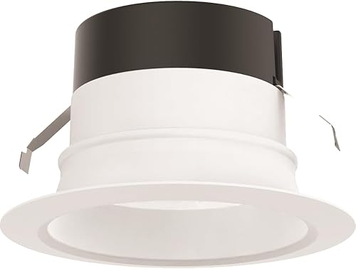 Miniatura 17 de Juno Serie E - Lámpara de techo LED de 4 pulgadas, iluminación empotrada con moldura deflectora con color blanco conmutable 5 en 1, 700 lúmenes, luz