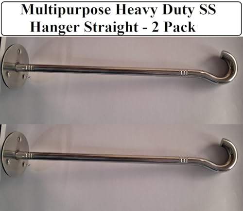 Image of Q1 Beads 2 Pack Stainless Steel Multi use Hanger for Clothes,Plant Hanging Baskets,Hose Wall Hooks for Hanging Bird Feeder(Chrome)