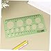 Housoutil 2Pcs Transparent Plastic Geometric Ruler Templates for Accurate Drawings Math Measurement Tool for School and Office Use for Art Design and Fractional Measurement Green