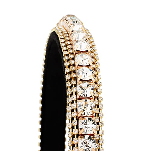 Yission 1Pc Rhinestone Headband For Women Girls Non Slip Head Bands Fashion Jeweled Hairband Sparkly Crystal Headbands For Women Bling Hair Accessories For Women Girls Wedding Prom Holiday(White Rhinestone) #TOP5