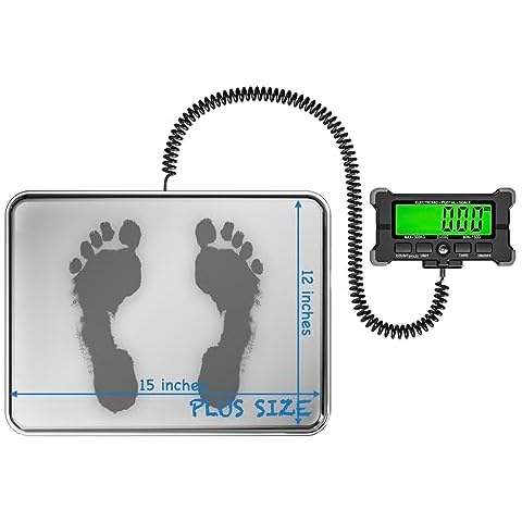 Urby Extra Wide Scale for Body Weight, Talla Extra Balanzas para Pesar Personas, Plus Size Scale with Easy to Read External Display. Gift for Seniors, Plus Size Person. 300kg/660lb Capacity. Cover